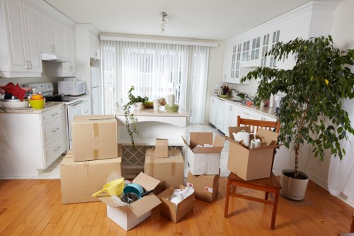 A van loaded with furniture for a local small removal service